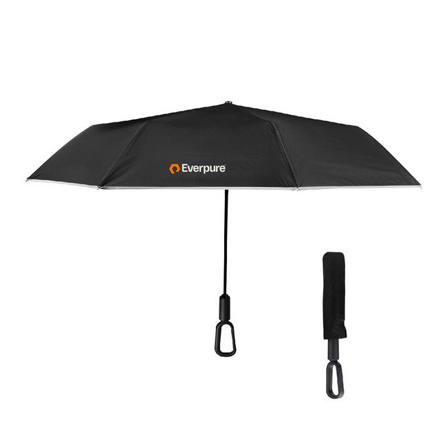Reflective Umbrella with Carabiner Handle